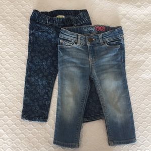 Jeans 12-18 months. Baby Gap and Crazy 8.